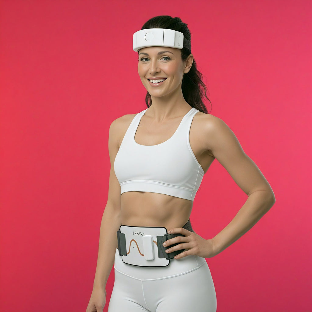 The CERA System worn on the head and abdomen