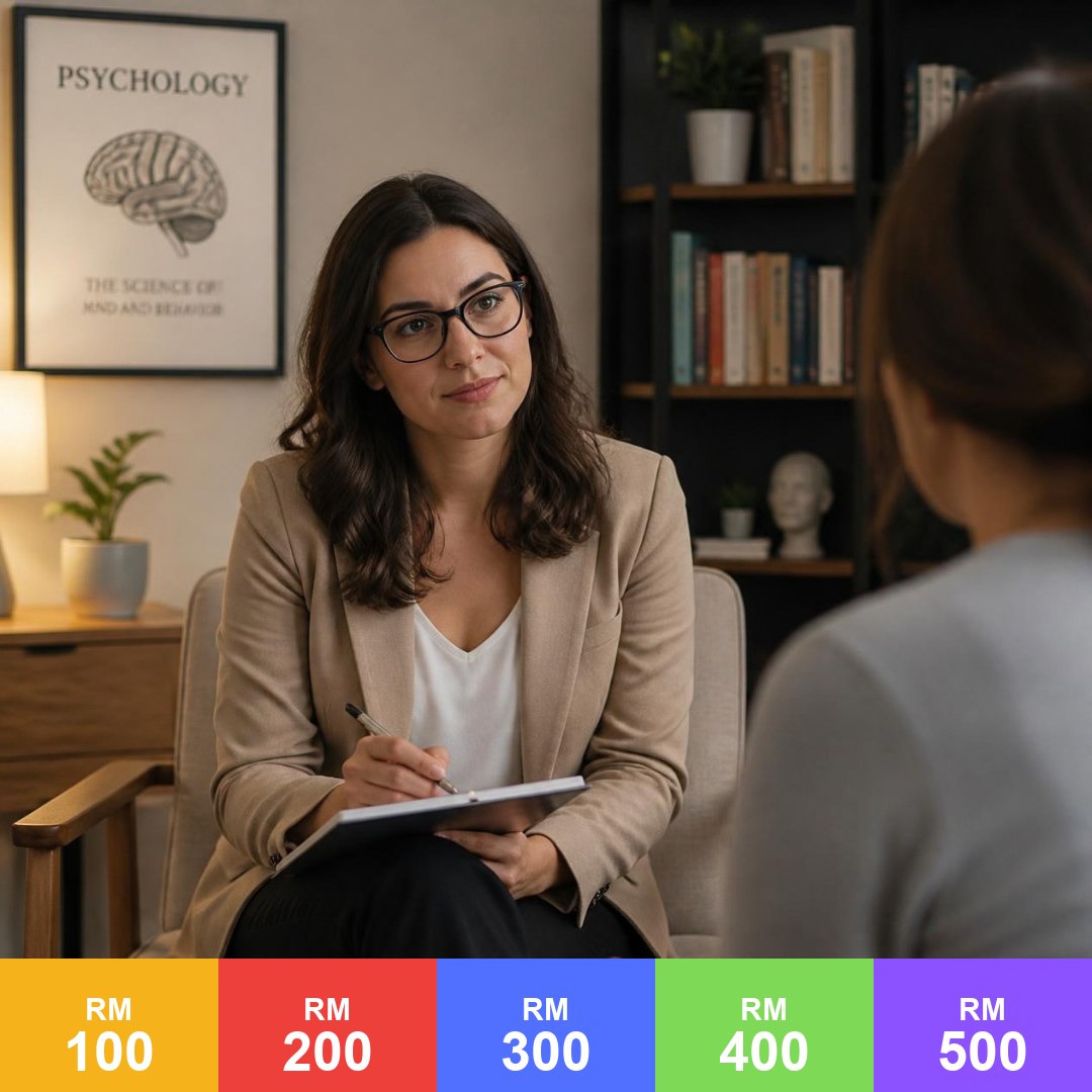 Clinical Psychology Assessment service card, RM100 to RM500