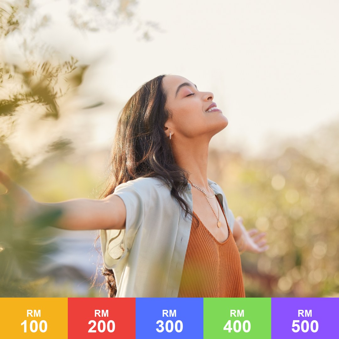 Mindfulness service card, RM100 to RM500