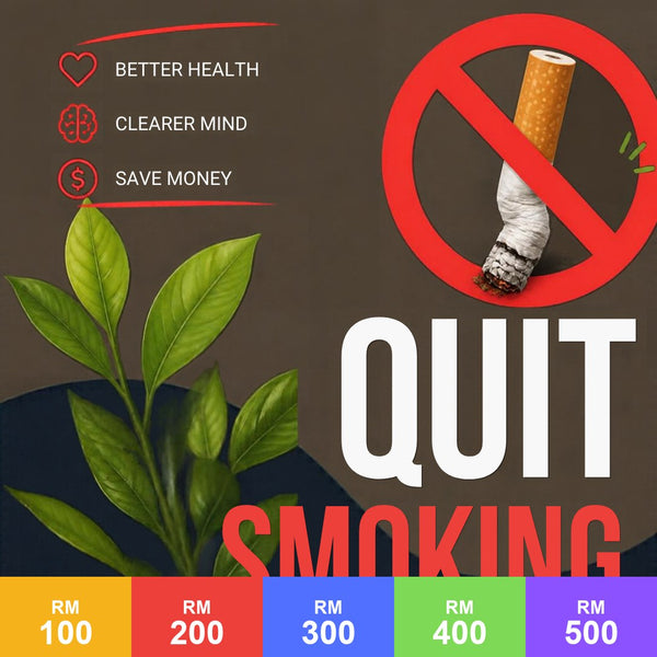 Quit Smoking service card, RM100 to RM500